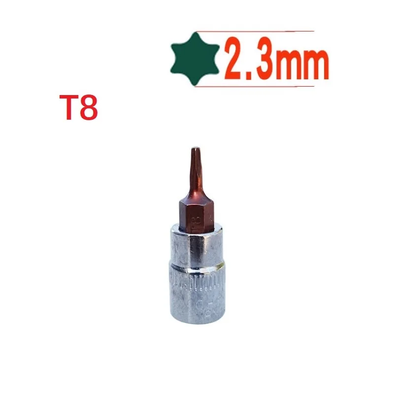 

Hex Torx Bit Socket Manual Pressure Screwdriver T10 T27 T30 T40 6.35mm / 1/4 Inch T8-T40 Batch Tools Drive T15