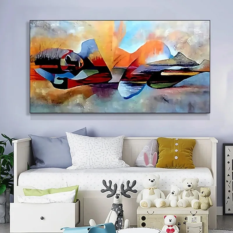 

Oil Painting Handmade Hand Painted Wall Art Abstract Woman Portrait Home Decoration Décor Rolled Canvas No Frame Unstretched