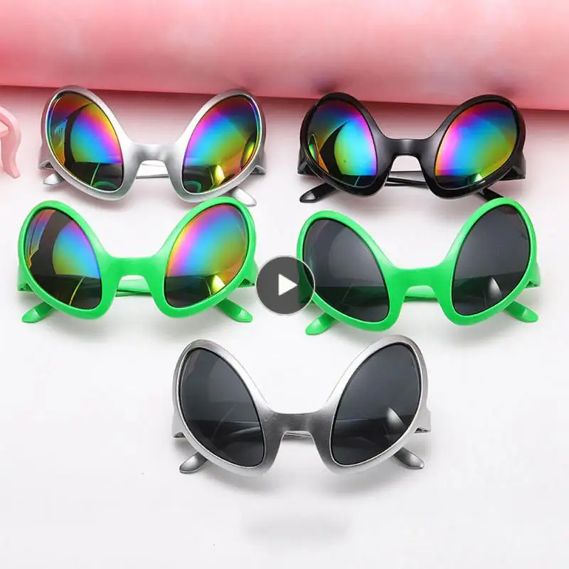 

Rainbow Lenses Funny Sunglasses Colorful Sunshade Eyewear Alien Glasses Uv-anti Party Eyeglasses Men Sunglasses All-match Summer