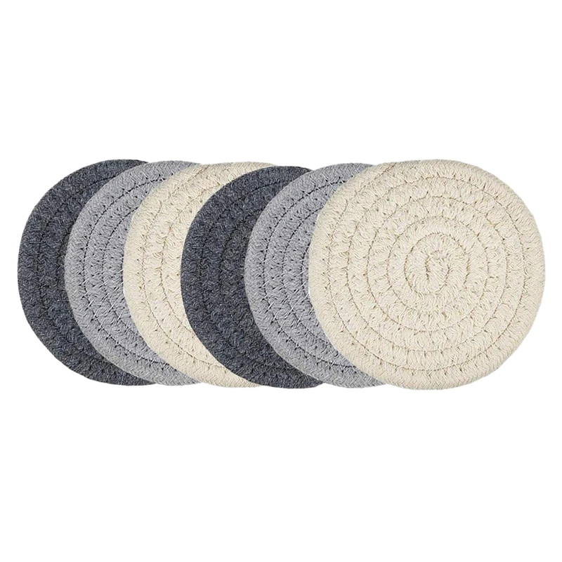 

Подставки для напитков 6 шт., подставки для напитков ручной работы, супер впитывающие термостойкие подставки для домашней кухни