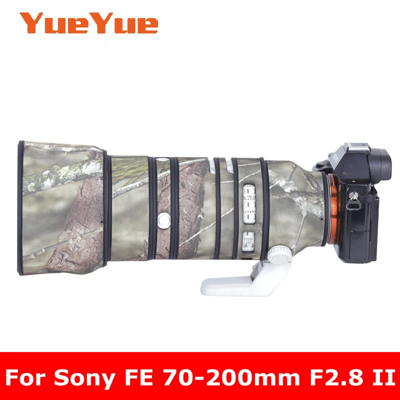 

For Sony FE 70-200mm F2.8 GM OSS II SEL70200GM2 Waterproof Lens Camouflage Coat Rain Cover Lens Protective Case Nylon Guns Cloth