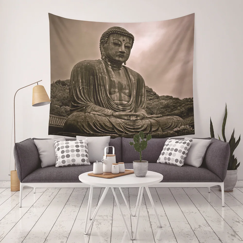 

Indian Buddha tapestry wall handing kawaii room decor wall decor tapestry blanket aesthetic Yoga Beach Towel Blanket Bedding