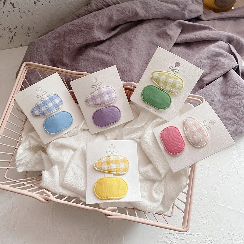 

2Pcs/Set Elastic Flower Hair Clips for Baby Cute Girl Ponytail Holder Fabrics Hairpin Kawaii Kids Hair Accessories