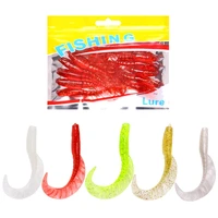 artificial plastic lure soft bait 10 pieces in a pack of 3 sizes to choose from crank hook worm fishing supplies freshwater sea