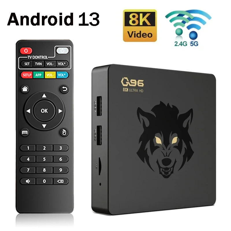 Smart TV Q96 8K UHD Android 13 телеприставка четырехъядерный процессор Amlogic S905W2 2 4G Wi-Fi