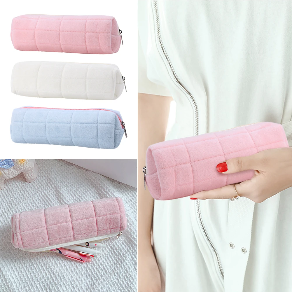 

Плюшевая косметичка для туалетных принадлежностей, офисный канцелярский Органайзер на молнии для отдыха на открытом воздухе, кемпинга, спо...