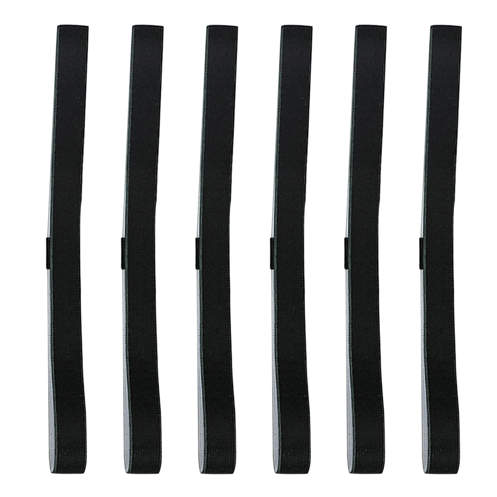 

Pack Of 6 Black Children Adults Hair Bands Super Elastic For Men Women Chinlon Non-Slip Adjustable Sports Headbands Sweatbands