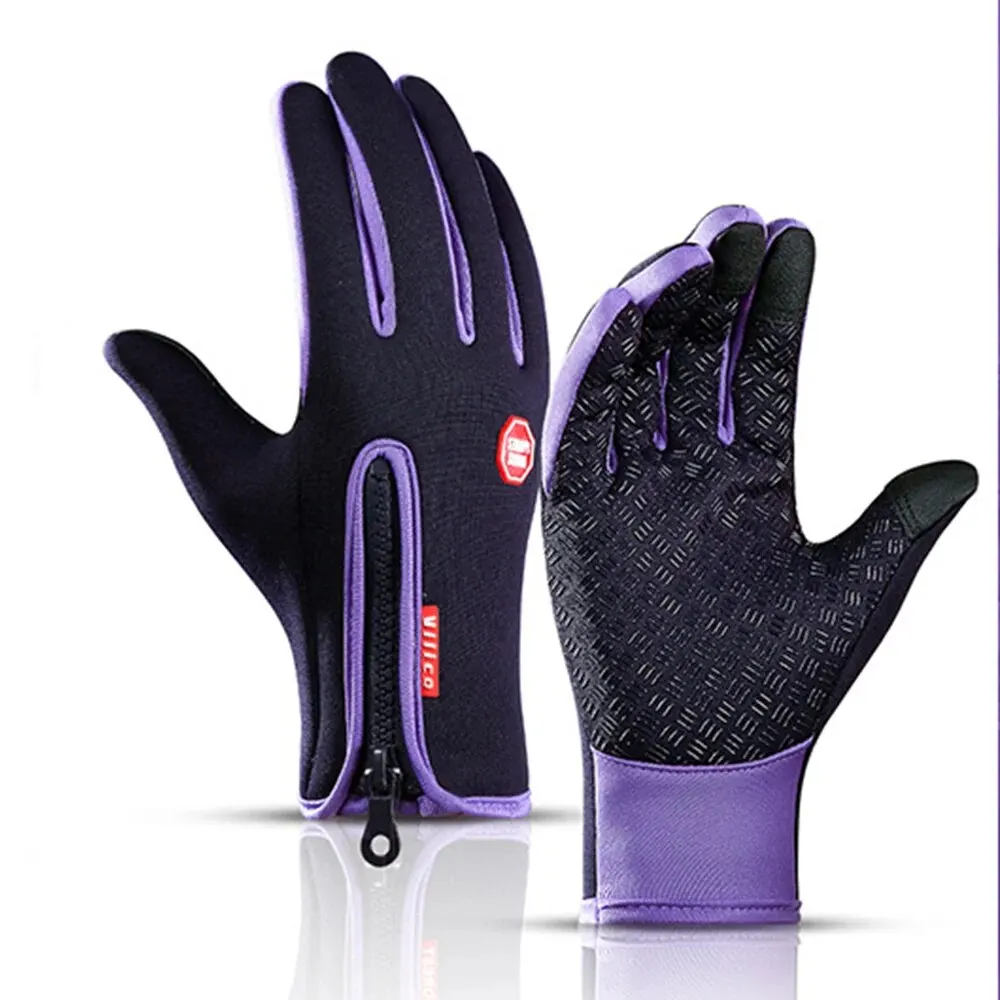 

Унисекс Флисовые Мотоциклетные Перчатки С Поддержкой Сенсорных Экранов, Ветрозащитные, Противоскользящие