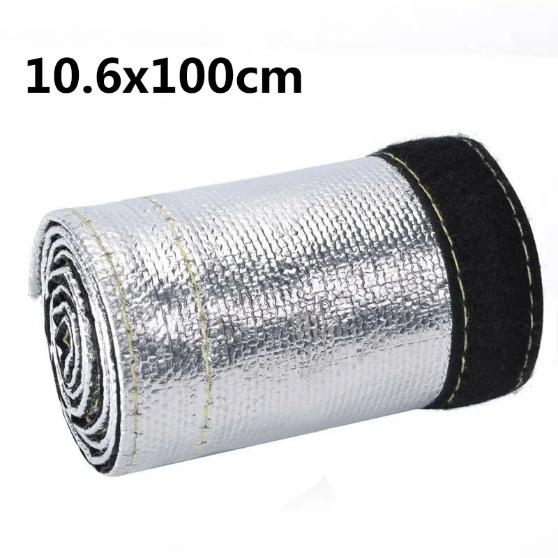 

Metallic Heat Shield Sleeve Insulated Wire Hose Cover Wrap Loom Tube 3.3Ft X 4.2 Car Accessories Sound Insulation Pad