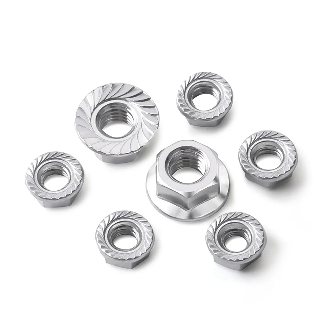 5-100 шт. 6061 фланцевая гайка из алюминиевого сплава M5 M6 M8 M10 метрическая