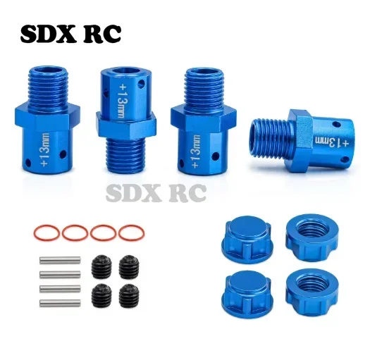 Металлический удлиненный шестигранный адаптер ступицы колеса 17 мм + 10/13 для Arrma 6S