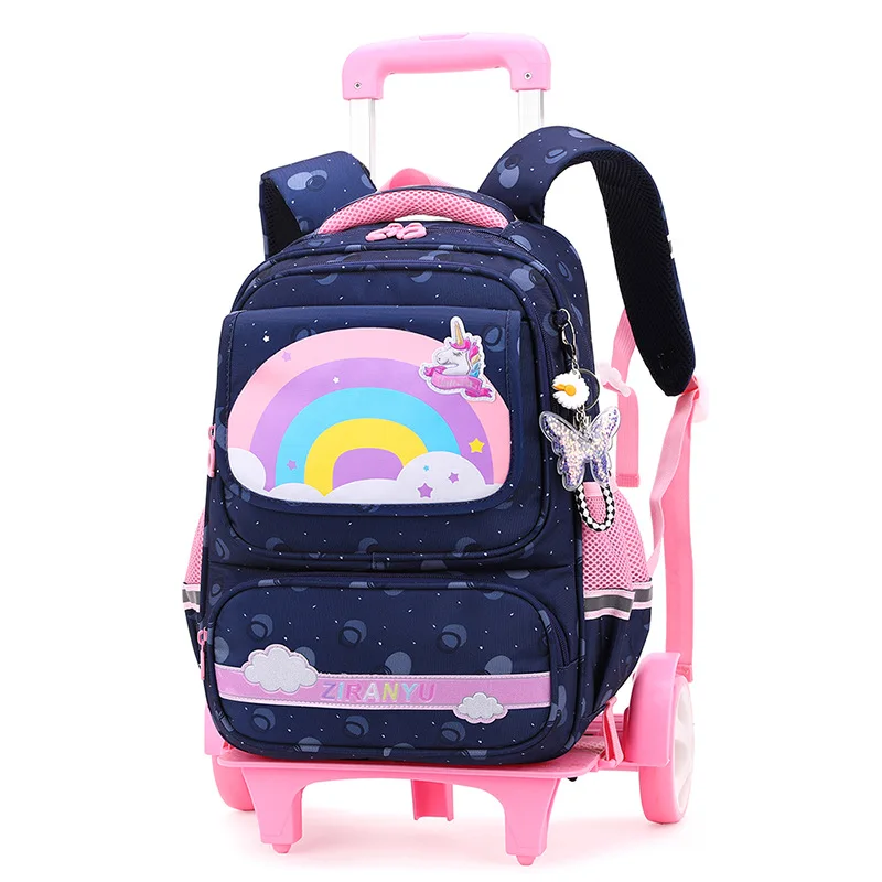 Trolley Children School Bags Mochila Kids Backpacks With Wheel Trolley Luggage For Girls Boys backpack Escolar Backbag Schoolbag