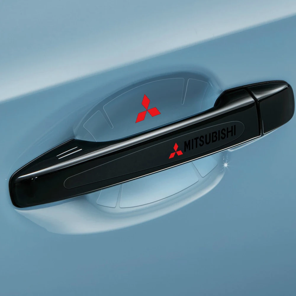 4/8 шт. 3D прозрачная наклейка для защиты от царапин на дверную ручку автомобиля