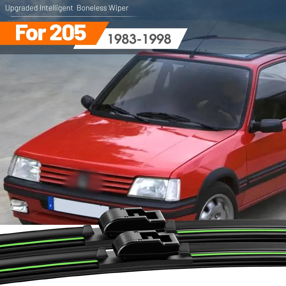 

2pcs For Peugeot 205 1983-1998 Front Windshield Wiper Blades 1984 1987 1990 1991 1996 1997 Windscreen Window Accessories