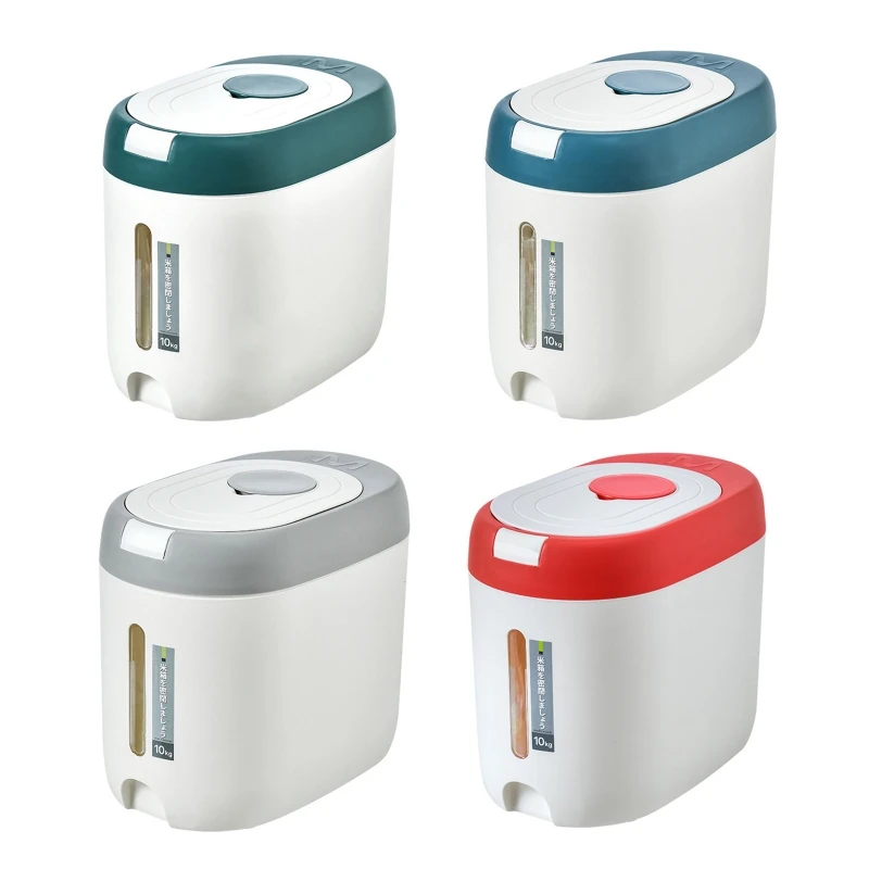 

Контейнер для хранения свежести зерен, влагостойкий прочный герметичный контейнер для пищевого риса, герметичный Органайзер, контейнер с м...