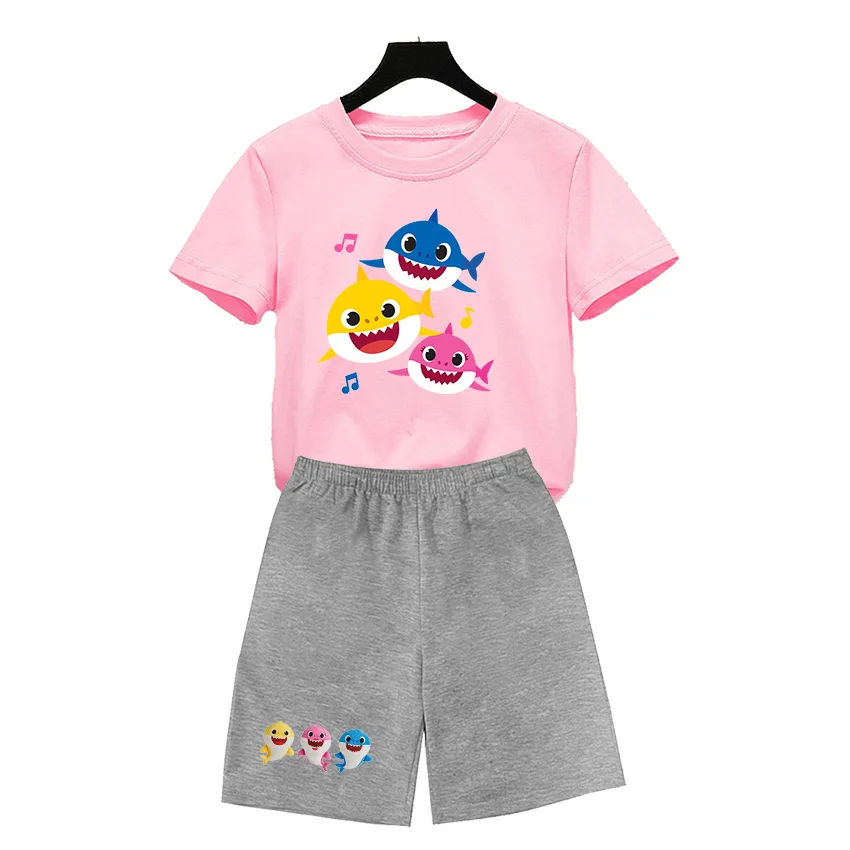 

Акулья детская одежда для мальчиков аниме одежда акула футболки из полиэстера быстросохнущая детская одежда для девочек футболки костюм д...