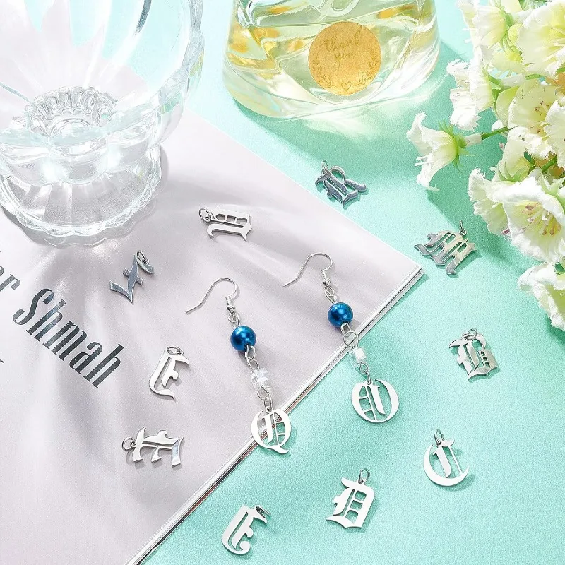 Металлические Подвески В Готическом Тибетском Стиле С 26 Буквами Алфавита