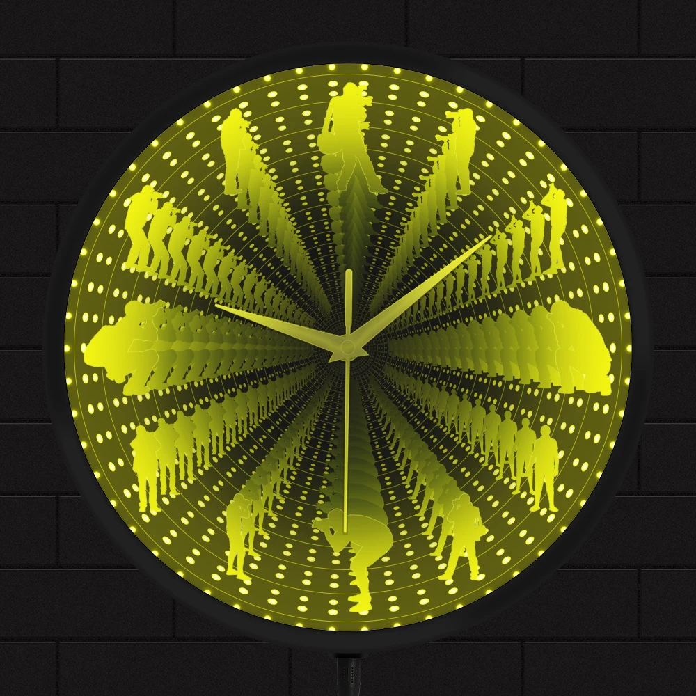 

Camera Photograph Photographers LED Light Sign Luminous Wall Clock For Photostudio Cameramen Infinity Mirror Nightlight Clock