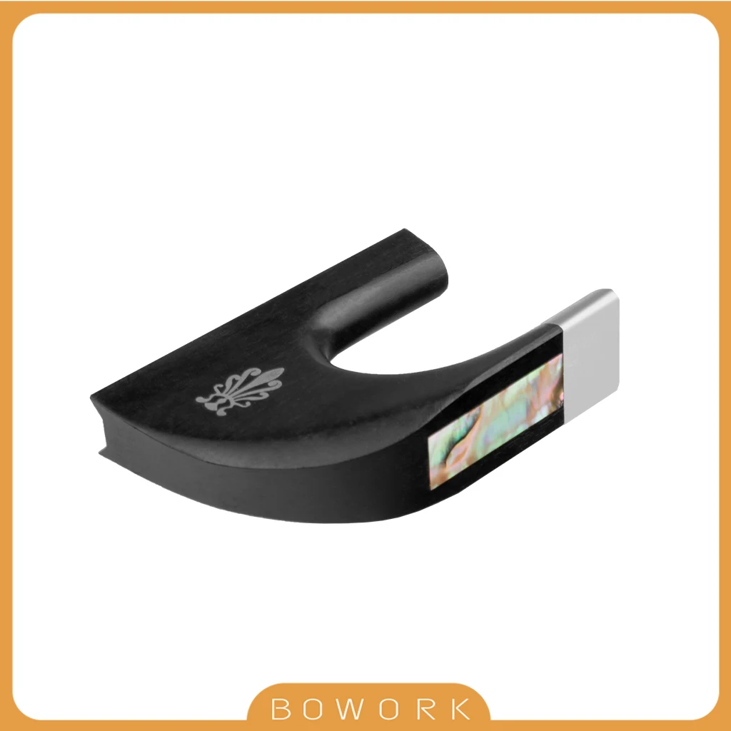 

BOWORK Smooth Surface German Style Double Bass Upright Bass Ebony Bow Frog Abalone Shell Silver Color Ferrules Bass Accessories