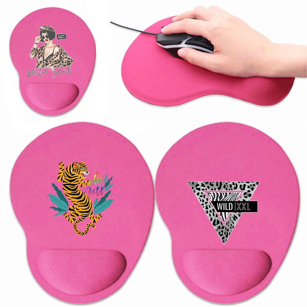 Коврик для мыши с поддержкой запястья SuanCase Wild розового цвета