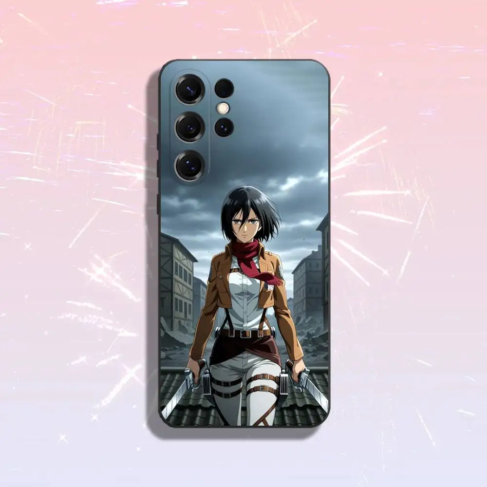 Фото Чехол для телефона AttackS on T-Titan M-Mikasa для Samsung S22, S24, S20, S25, S23, S30, S21, Ultra, Plus, силиконовый защитный противоударный чехол №4