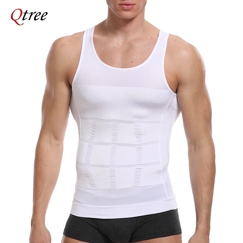 

Mens Slimming Body Shaper Waist Trainer Vest Chest Compression Shirt Abs Abdomen Trimmer Undershirt Tummy Control Shapewear Tops