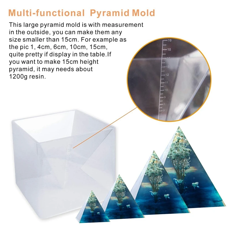 Большие формы из смолы силиконовые для пирамиды литья Orgone Pyramid Diy отлично