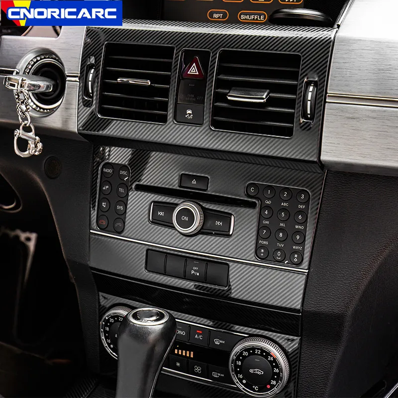 

Автомобильные наклейки на центральную консоль, раму переключения передач и руки, отделка для Mercedes Benz GLK X204 2008-15 LHD, наклейки на вентиляционные отверстия для кондиционирования воздуха