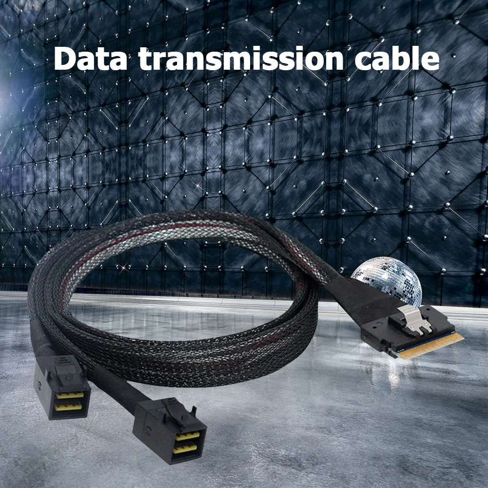 Сменный кабель для передачи данных сервера Mini SAS SFF-8654 76P to 2 SFF-8643 36 Pin SSD Line