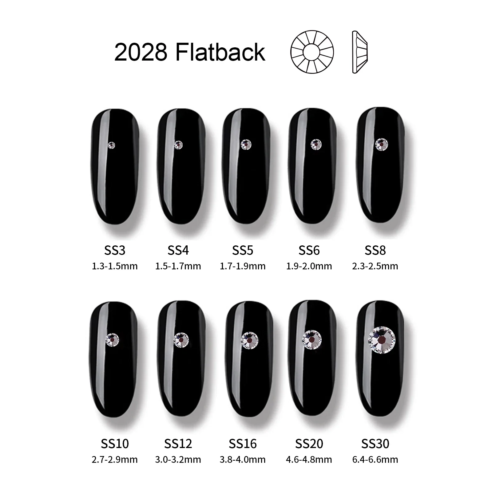 Стразы BLINGINBOX Bling 2028 зеленые без горячей фиксации