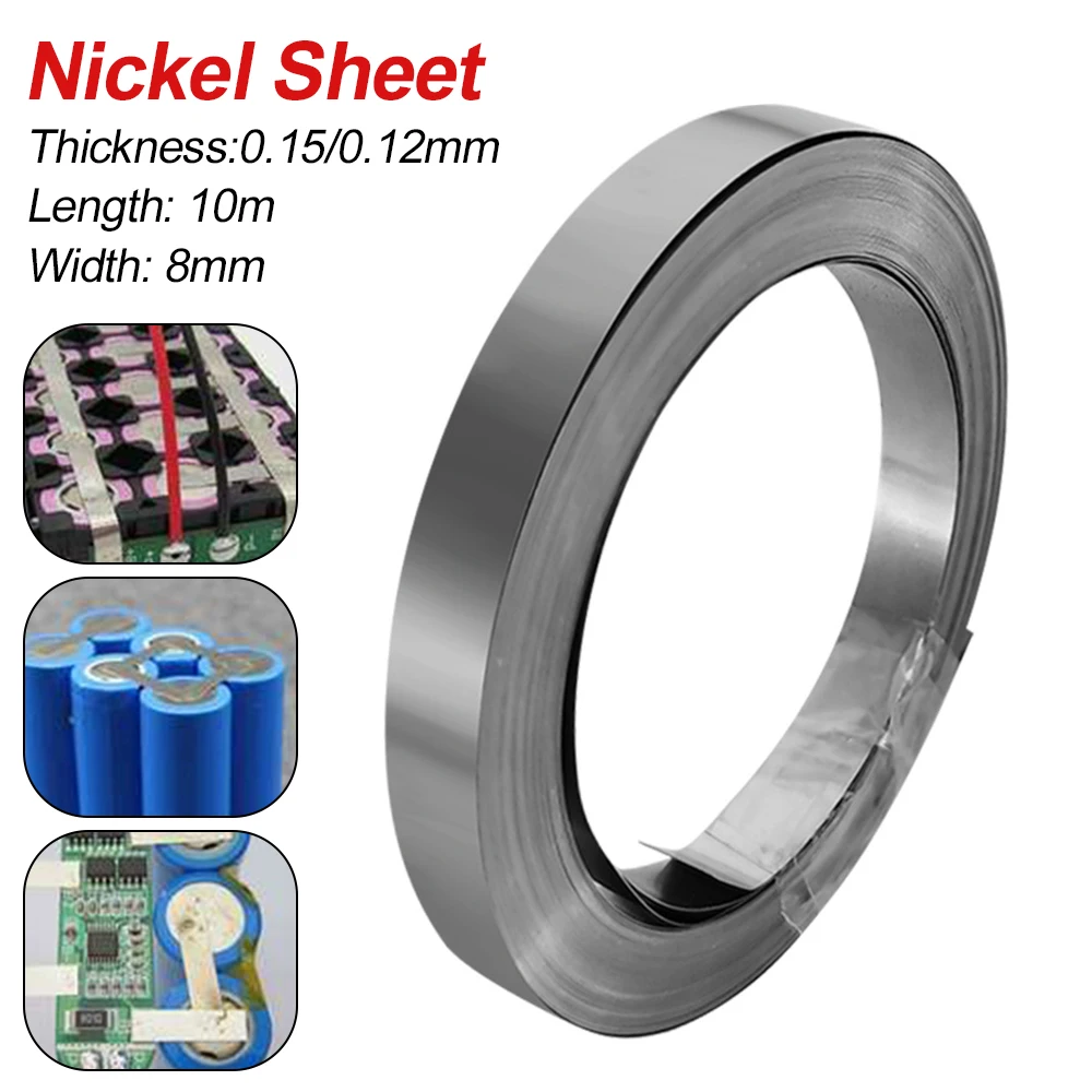 

18650 Sheet Battery Nickel 0.1mm0.2mm Strip Belt Plated Battery Li-ion Steel Connector Plate Weld 10m Welder Machine Spot Nickel