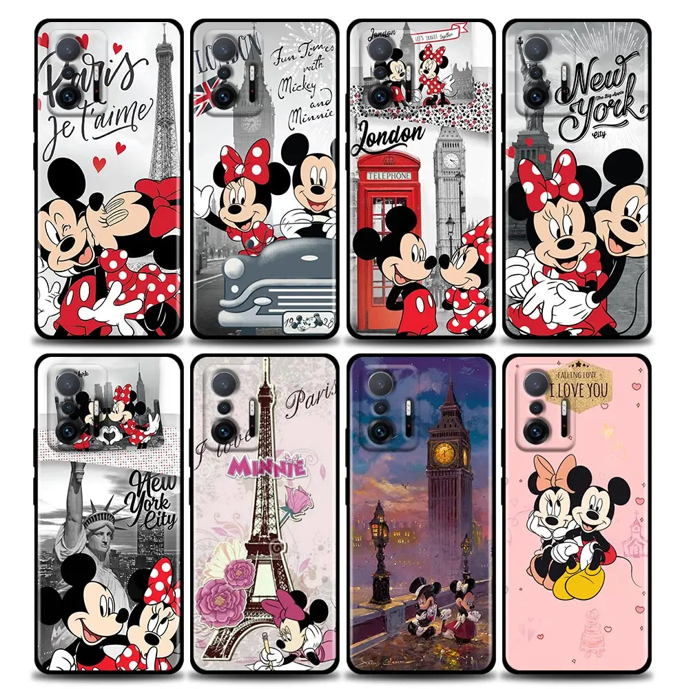 

Mickey Minnie in London Eiffel Tower Case for Xiaomi 12 12X 11 11X 11T X3 X4 NFC M3 F3 GT M4 Pro Lite NE 5G Cases Fundas Coques