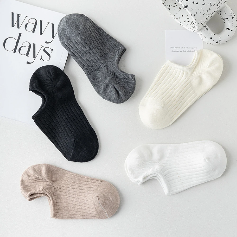

3 Pairs/Lot High Quality Women Socks Girl’s White Black Casual Ankle Socks Invisible Female Boat Socks Mujer Chaussettes Cotton