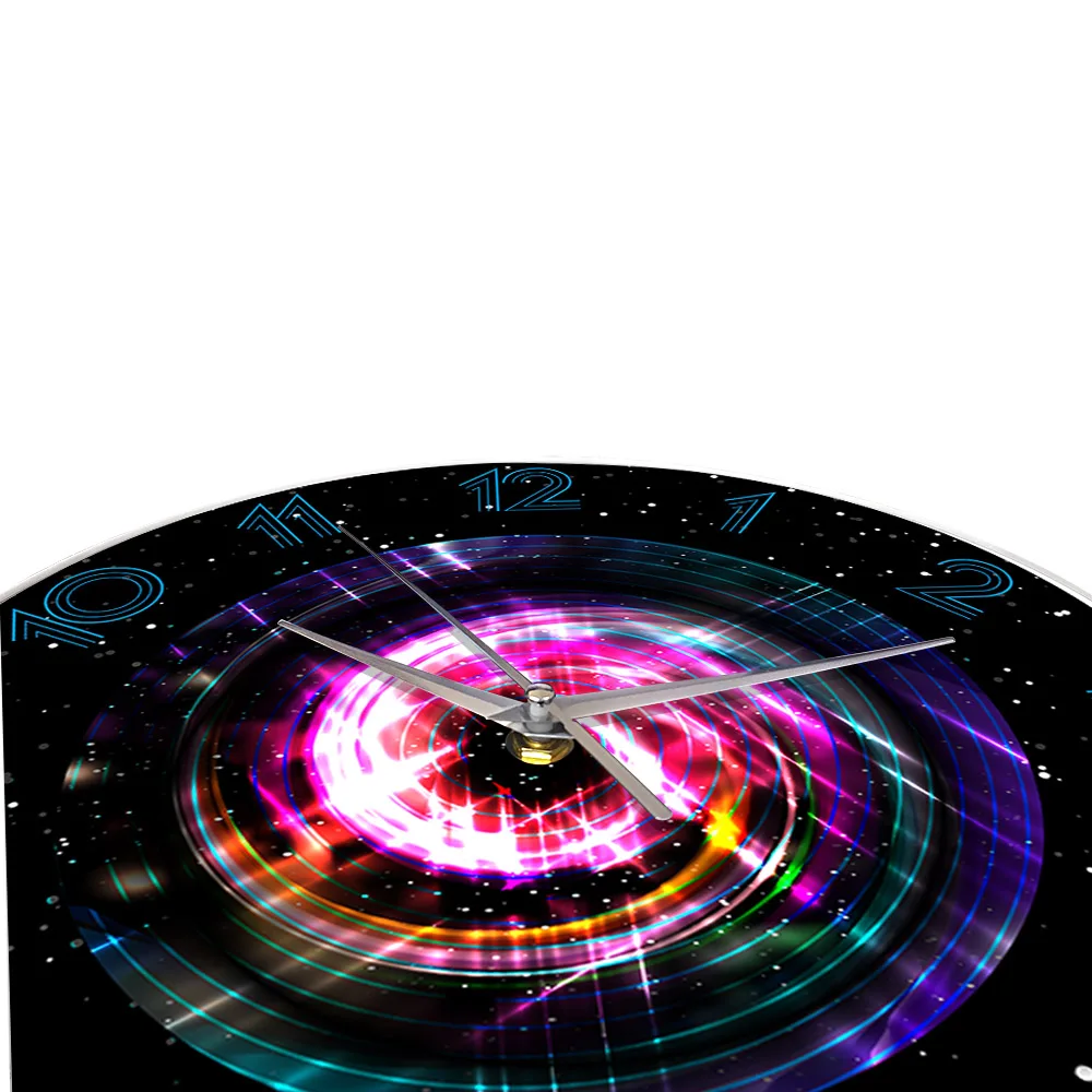 Космическое искусство галактика настенные часы пространственный вход время