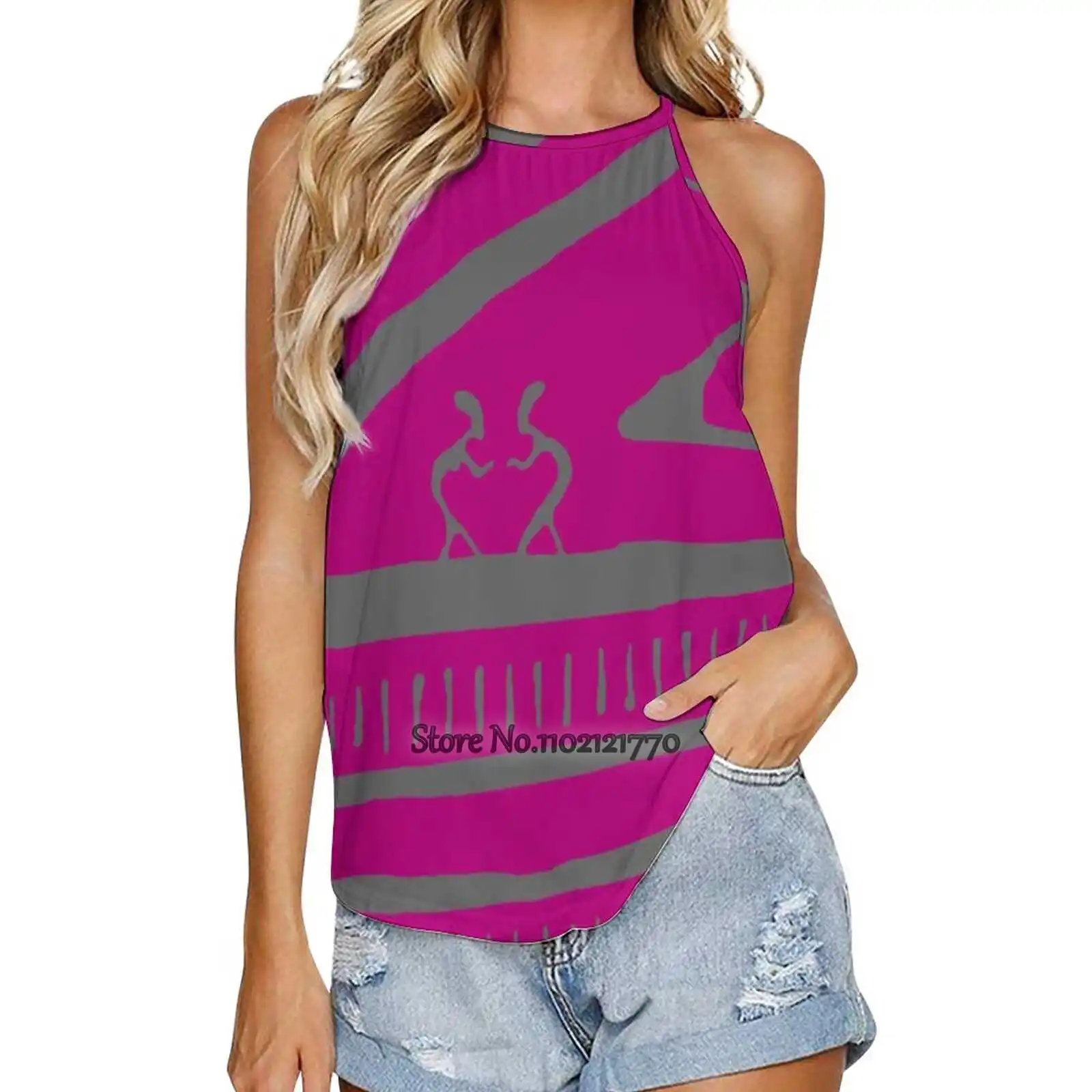 Майка женская с круглым вырезом пикантная модная майка татуировками маори