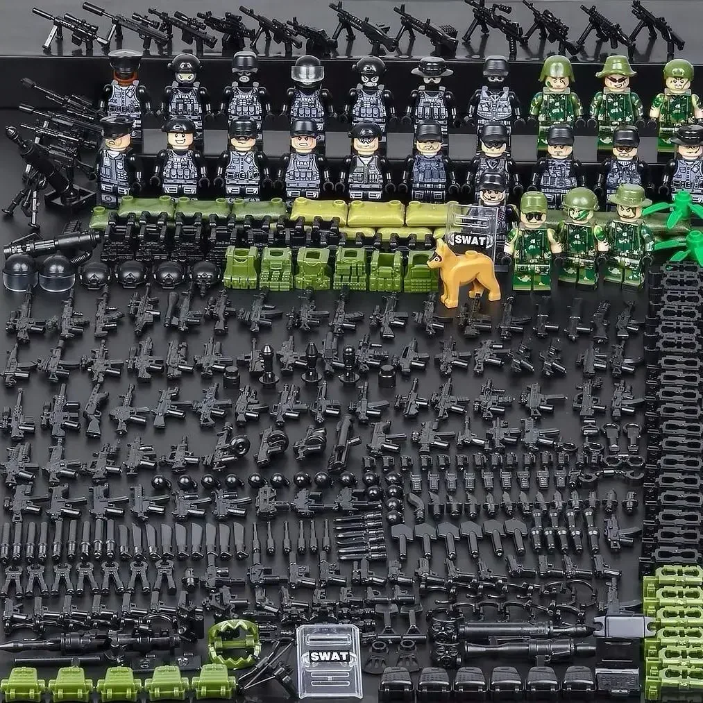 WW2 Военный спецназ Современный солдат Полицейская собака MOC SWAT Городской