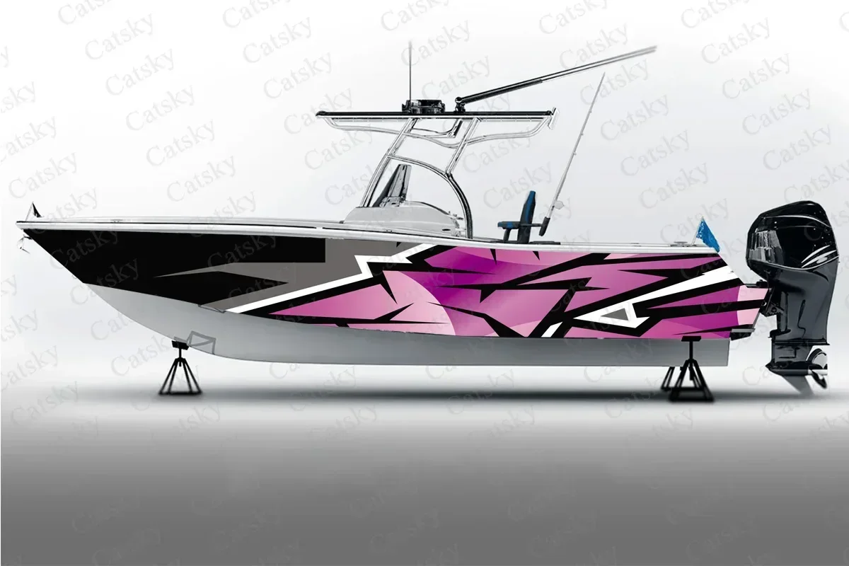 Геометрическая неправильная векторная абстракция наклейка на лодку упаковка