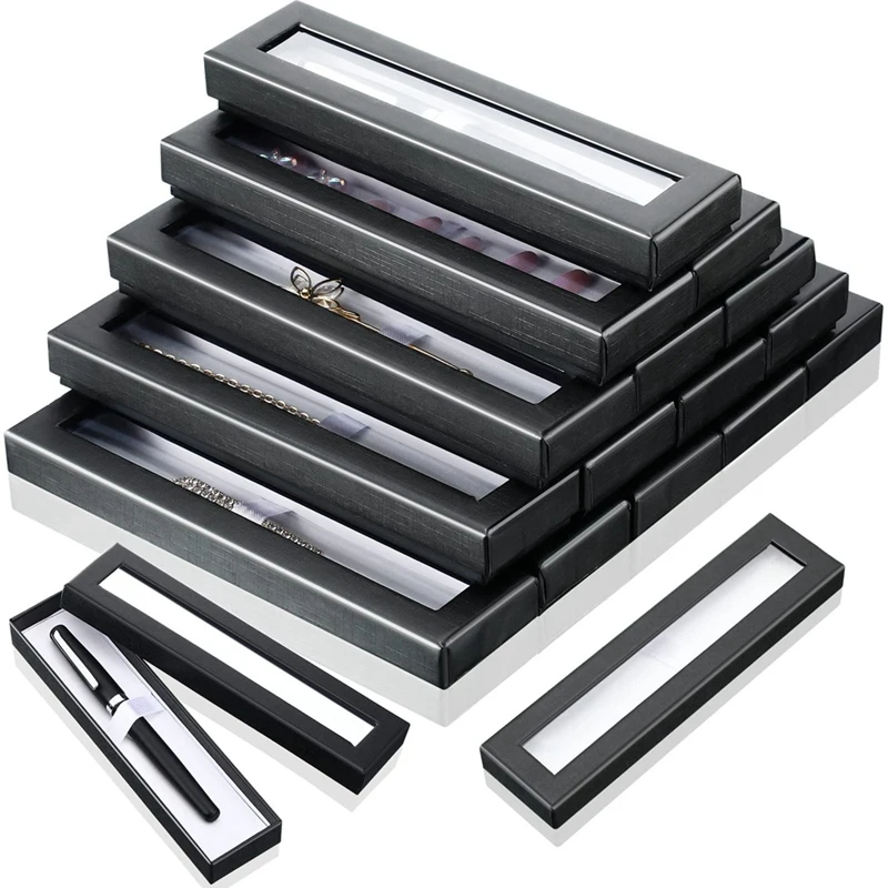Cardboard Case Paper With Clear Window For Jewelry Pencil Ballpoint Fountain Pen Display