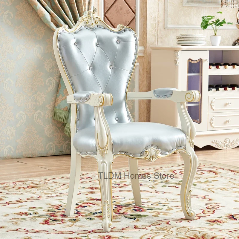 Деревянные водонепроницаемые обеденные стулья подлокотник европейские