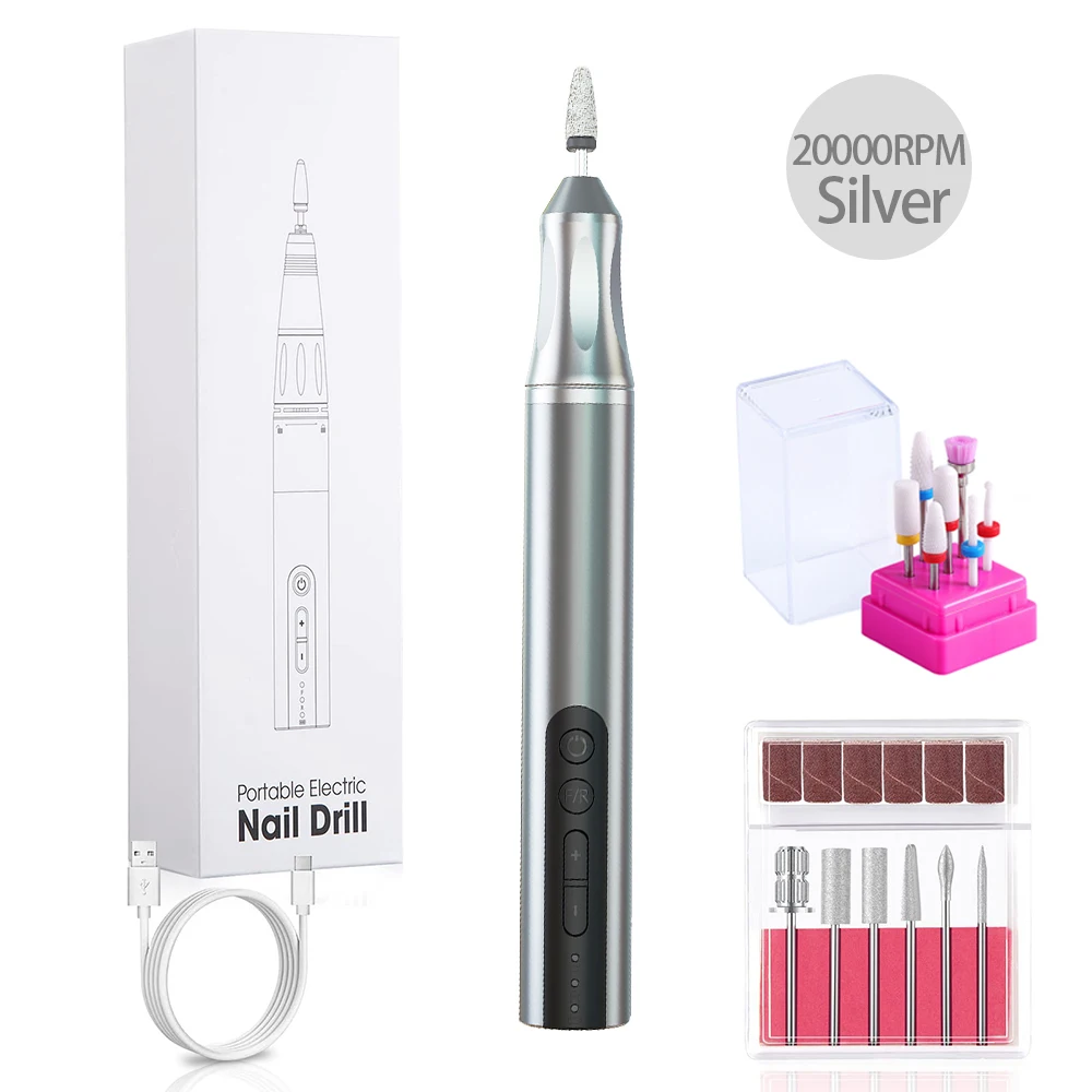 НОВАЯ беспроводная дрель для ногтей 20000 об/мин электрическая шлифовальная машина