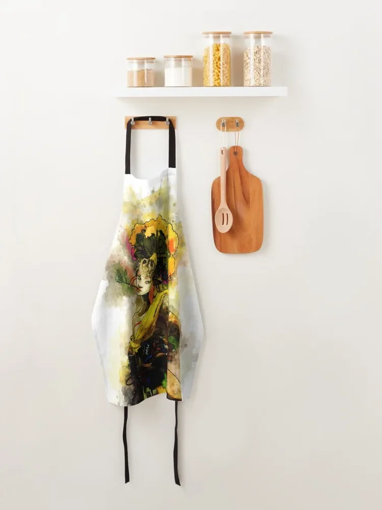 Фартук для женщин Eurydice - Hades (акварель) с карманом водонепроницаемый кухонный