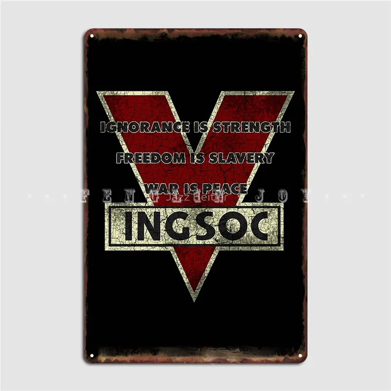 

Жестяной плакат с металлическим знаком «невежество-сила»