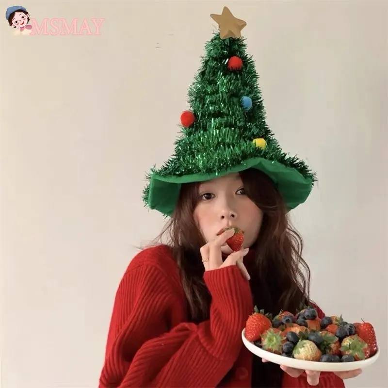 

Шапка на рождественскую елку MsMay, зеленая, красная, желтая