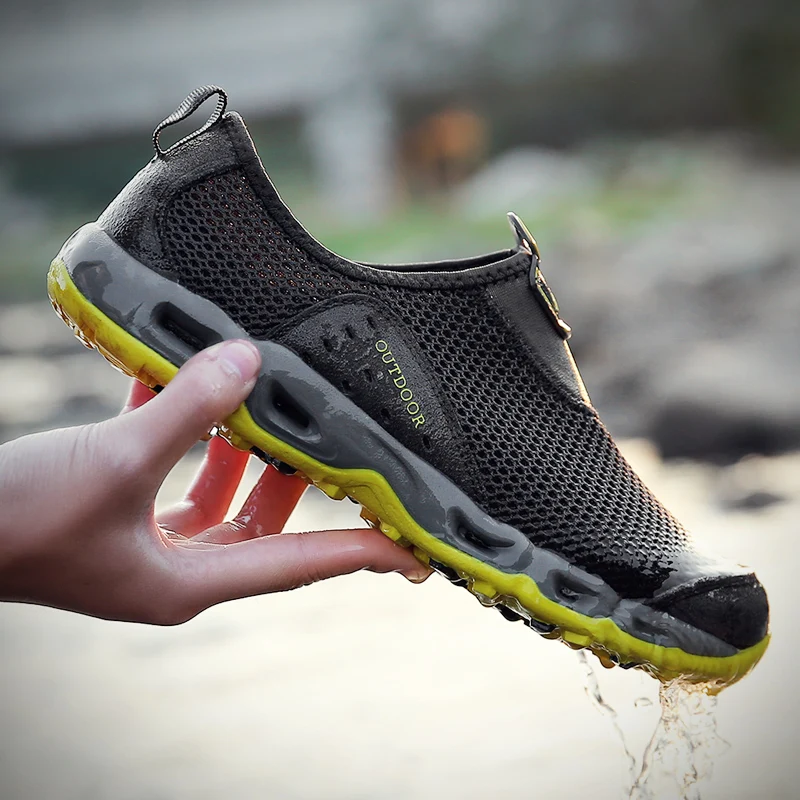 HIKEUP Men's Outdoor Shoes Spring New High Quality Men Water Shoes Hiking And Mountaineering Shoes Women Style Couple