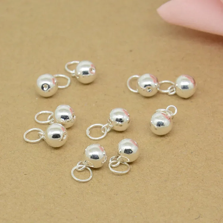 Оптовая продажа аксессуары из чистого серебра 990 пробы цельный круглый кулон