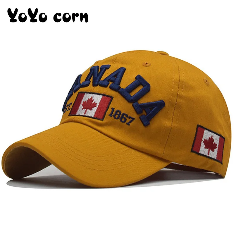 

I love canada New Washed Cotton Baseball Cap Snapback Hat For Men Women Dad Hat Embroidery Casual hats Casquette Hip Hop Caps