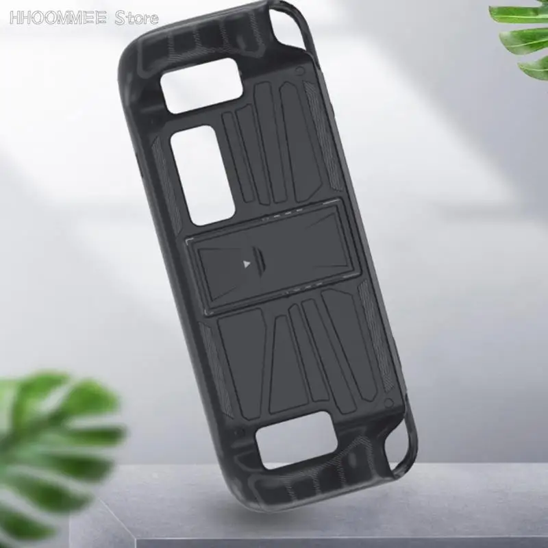 

for Steam Deck Adjustable Kickstand Case Shockproof Protective Shell Tempered Film Protector with Rocker Caps for Steam Deck 1pc