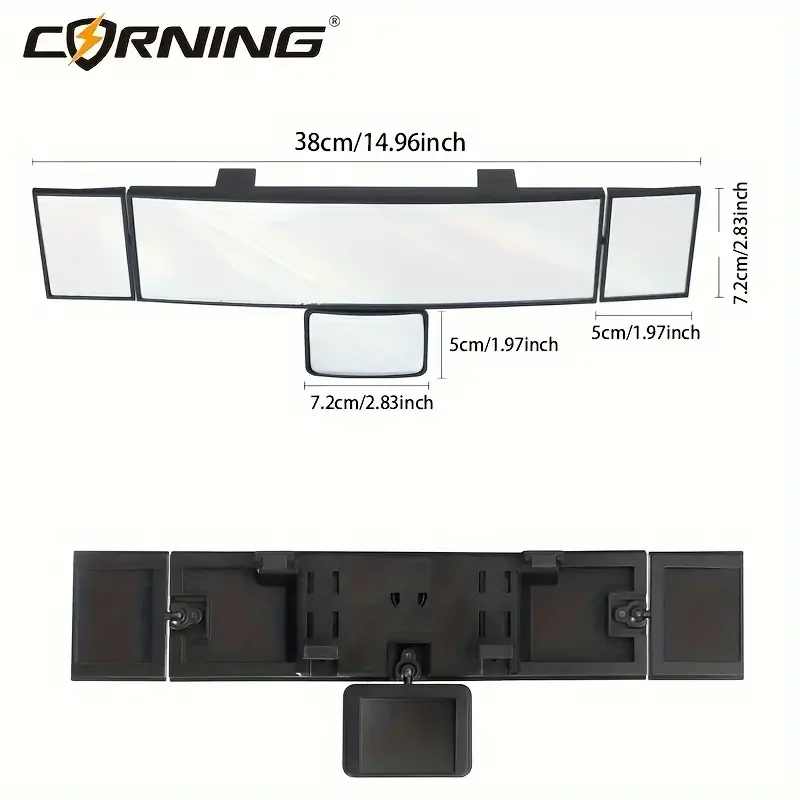 

Регулируемый угол обзора 360 °, принадлежности для автомобильных зеркал, внутренние универсальные внутренние зеркала заднего вида для слепых зон, запчасти для боковых грузовиков