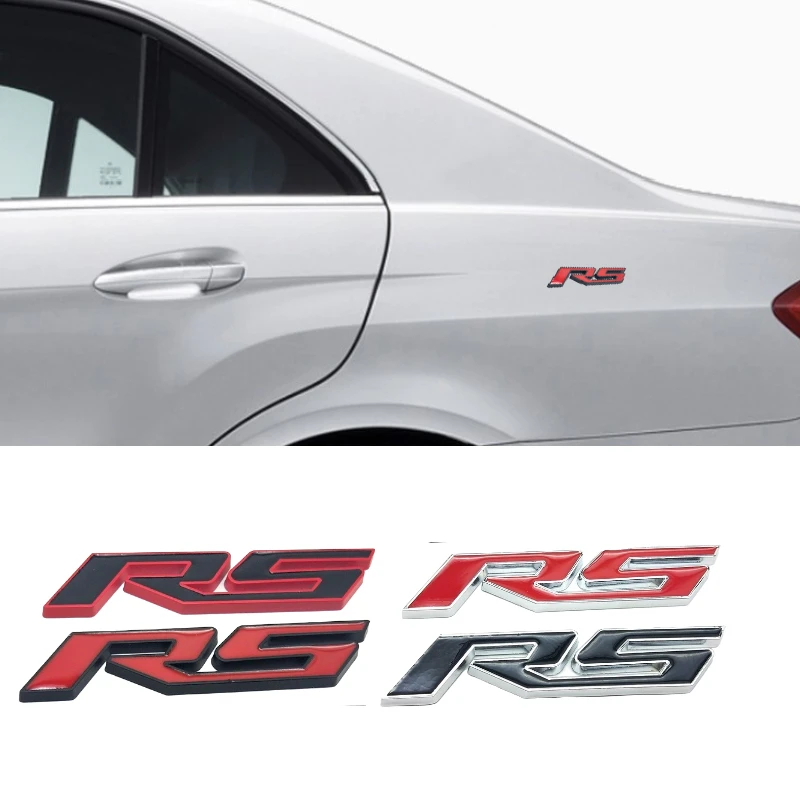 Металлический автомобильный Стайлинг с эмблемой RS наклейка на задний багажник