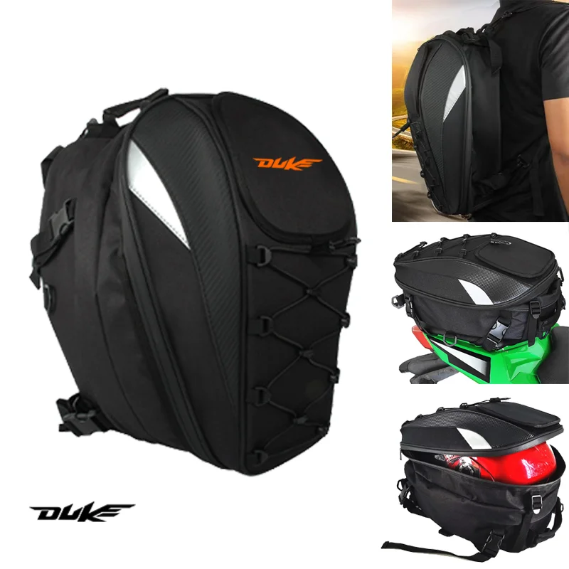 

For KTM Duke 125 200 390 790 990 1190 1090 Rear Motorcycle Backpack Bag Helmet Bag Waterproof Material Knight Tail Bag